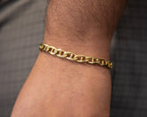 10K Gold Mariner Link Bracelet (Regular)-8.0MM - White Carat - USA & Canada